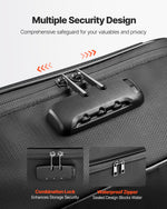 VEVOR Fireproof Document Box, 1000 ℃ Heat Insulated Fireproof & Waterproof Box with Lock, Portable Multi-Layer Home Office Travel File Storage Organizer, for Passports, Important Documents, Files