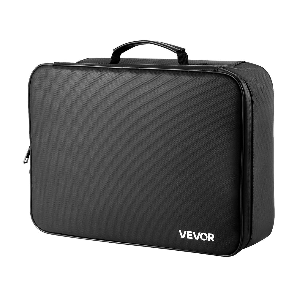 VEVOR Fireproof Document Box, 1000 ℃ Heat Insulated Fireproof & Waterproof Box with Lock, Portable Multi-Layer Home Office Travel File Storage Organizer, for Passports, Important Documents, Files