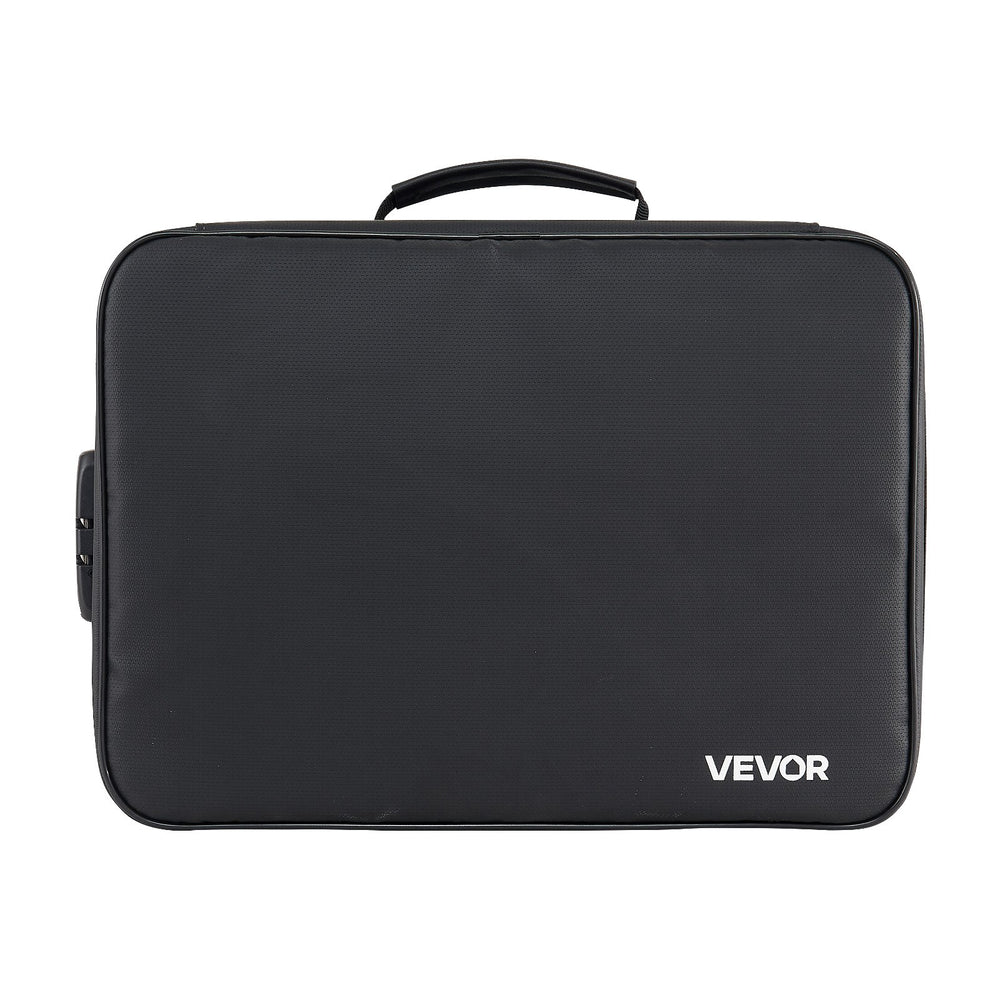 VEVOR Fireproof Document Box, 1000 ℃ Heat Insulated Fireproof & Waterproof Box with Lock, Portable Multi-Layer Home Office Travel File Storage Organizer, for Passports, Important Documents, Files