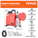 VEVOR Drain Cleaner Machine 20m x 16mm 250W Sewer Snake Auger Manual Feed