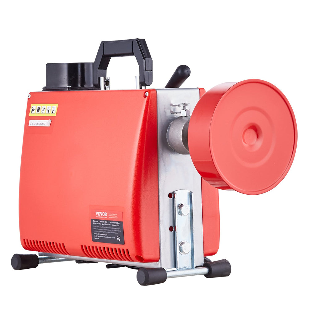 VEVOR Drain Cleaner Machine 20m x 16mm 250W Sewer Snake Auger Manual Feed
