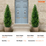 VEVOR 2 Pack 121.9 cm Artificial Cedar Topiary Tree Faux Plant UV Decor In/Outdoor