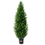 VEVOR 2 Pack 121.9 cm Artificial Cedar Topiary Tree Faux Plant UV Decor In/Outdoor