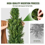 VEVOR 2 Pack 152.4 cm Artificial Cedar Topiary Tree Faux Plant UV Decor In/Outdoor