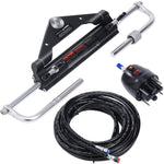 VEVOR Hydraulic Outboard Steering Kit, 150HP, Marine Boat Hydraulic Steering System, with Helm Pump Two-Way Lock Cylinder and 731.5 cm Hydraulic Steering Hose, for Single Station Single-Engine Boats