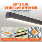 VEVOR Dimmable Linear Pendant Light 20W 119.4 cm LED Linear Light Fixture Remote Control