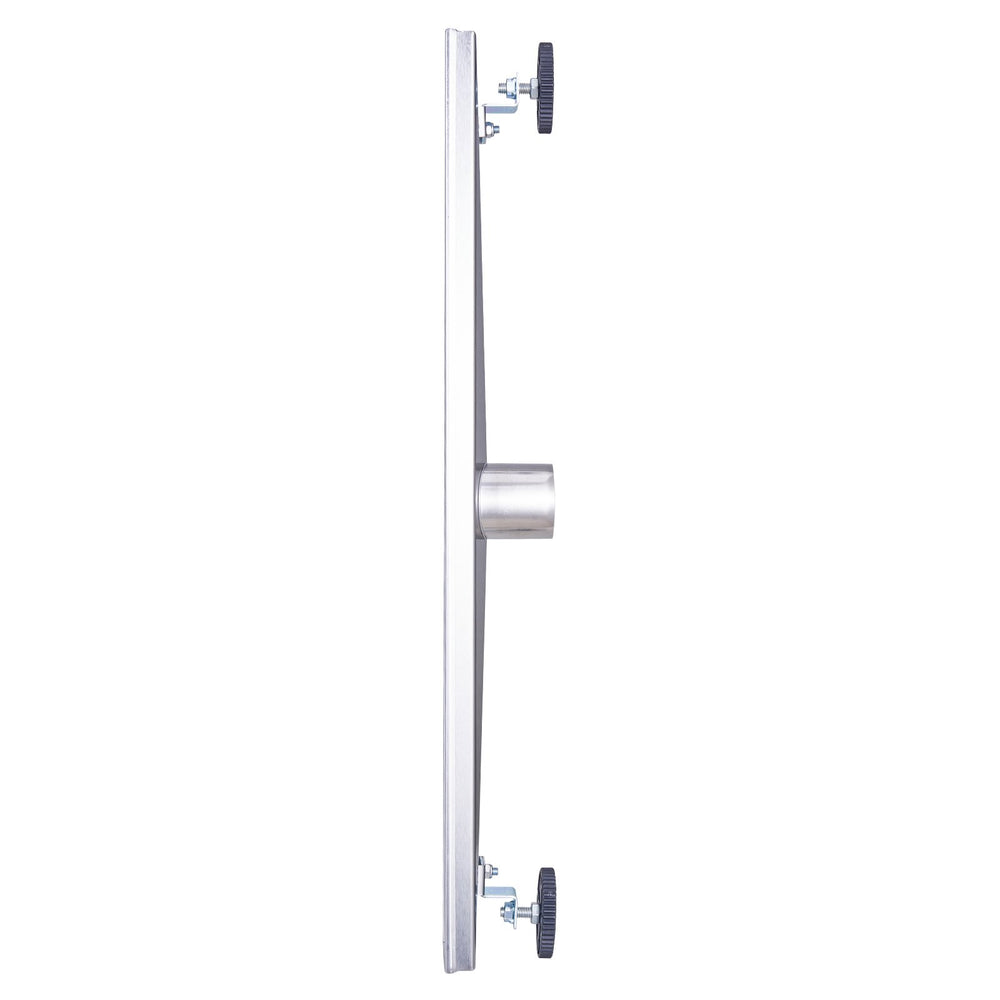 VEVOR 610mm Linear Shower Drain with Square Pattern Grate,Brushed 304 Stainless Steel Rectangle Shower Floor Drain,Linear Drain with Leveling Feet,Hair Strainer Silver