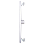 VEVOR 610mm Linear Shower Drain with Square Pattern Grate,Brushed 304 Stainless Steel Rectangle Shower Floor Drain,Linear Drain with Leveling Feet,Hair Strainer Silver
