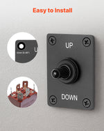 VEVOR Toggle Switch, 6 Pin Momentary Polarity Reversing Toggle Switch (ON)-Off-(ON) DC 12V/30A AC 250V/15A - with Up Down Mounting Panel & Waterproof Boot Cap for Auto Car Marine Boat