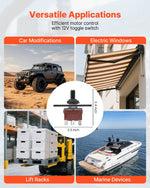 VEVOR Toggle Switch, 6 Pin Momentary Polarity Reversing Toggle Switch (ON)-Off-(ON) DC 12V/30A AC 250V/15A - with Up Down Mounting Panel & Waterproof Boot Cap for Auto Car Marine Boat