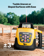 VEVOR Rotary Laser Level Kit, Red Beam 300m Range Slope Adjustable 360-Degree Spinning Self Leveling, Flexible Scanning Angle & IP54 Waterproof, Accurate with Remote Control Receiver Carrying Case