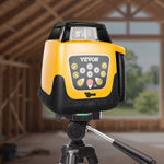 VEVOR Rotary Laser Level Kit, Red Beam 300m Range Slope Adjustable 360-Degree Spinning Self Leveling, Flexible Scanning Angle & IP54 Waterproof, Accurate with Remote Control Receiver Carrying Case