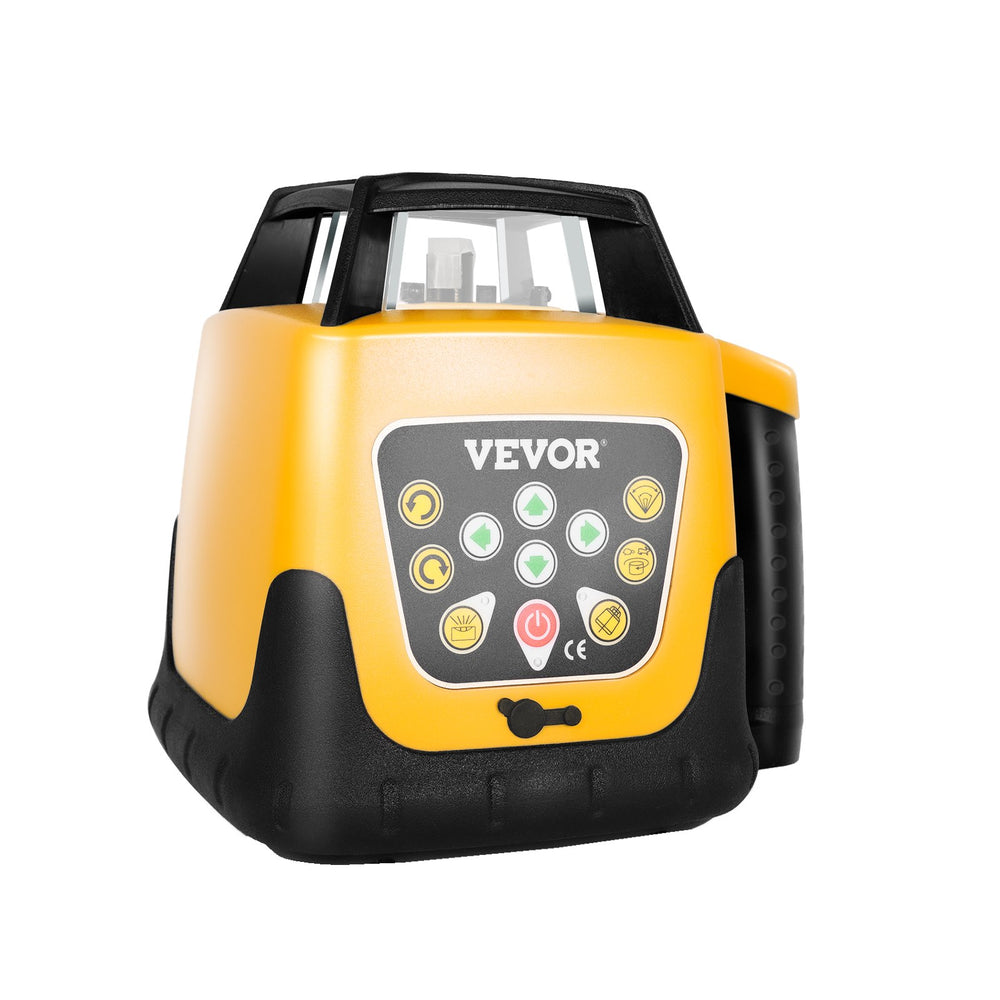 VEVOR Rotary Laser Level Kit, Green Beam 500m Range Slope Adjustable 360-Degree Spinning Self Leveling, Flexible Scanning Angle & IP54 Waterproof, Accurate with Remote Control Receiver Carrying Case