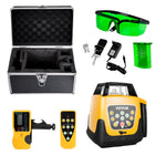 VEVOR Rotary Laser Level Kit, Green Beam 500m Range Slope Adjustable 360-Degree Spinning Self Leveling, Flexible Scanning Angle & IP54 Waterproof, Accurate with Remote Control Receiver Carrying Case