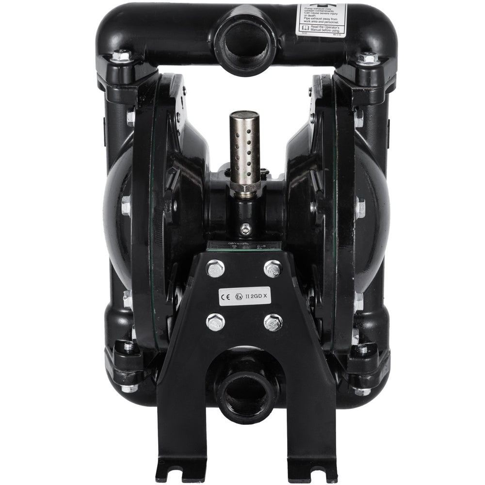 VEVOR Air-Operated Double Diaphragm Pump 25.4mm(1 inch) Inlet Outlet Aluminum 90 L/min(24 GPM) Max 8 bar(120PSI) for Industrial Use