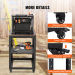 VEVOR Planer Stand, 100 lbs/ 45 kg heavy loads, Three-Gear Height Adjustable thickness planer table,with 4 Stable Casters & Storage Space, for most planers, saws, bench-top machines, power tools