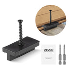 VEVOR 500PCS Hidden Deck Fasteners for Composite Decking Board, Universal Composite Clips & Plastic Hidden Fasteners with Metal Screws,Polypropylene PP Clips Works with 5.5 mm Gaps, Black