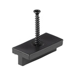 VEVOR 500PCS Hidden Deck Fasteners for Composite Decking Board, Universal Composite Clips & Plastic Hidden Fasteners with Metal Screws,Polypropylene PP Clips Works with 5.5 mm Gaps, Black