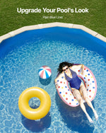 VEVOR Oval Pool Liner, 16.4 x 9.8 ft Pool Liner, Uinbead Style, Durable Vinyl Pool Liner, Standard Gauge, 47in Wall Height, Pool Liner Replacement for Steel Sided Above-Ground Swimming Pools