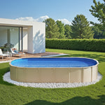 VEVOR Oval Pool Liner, 16.4 x 9.8 ft Pool Liner, Uinbead Style, Durable Vinyl Pool Liner, Standard Gauge, 47in Wall Height, Pool Liner Replacement for Steel Sided Above-Ground Swimming Pools