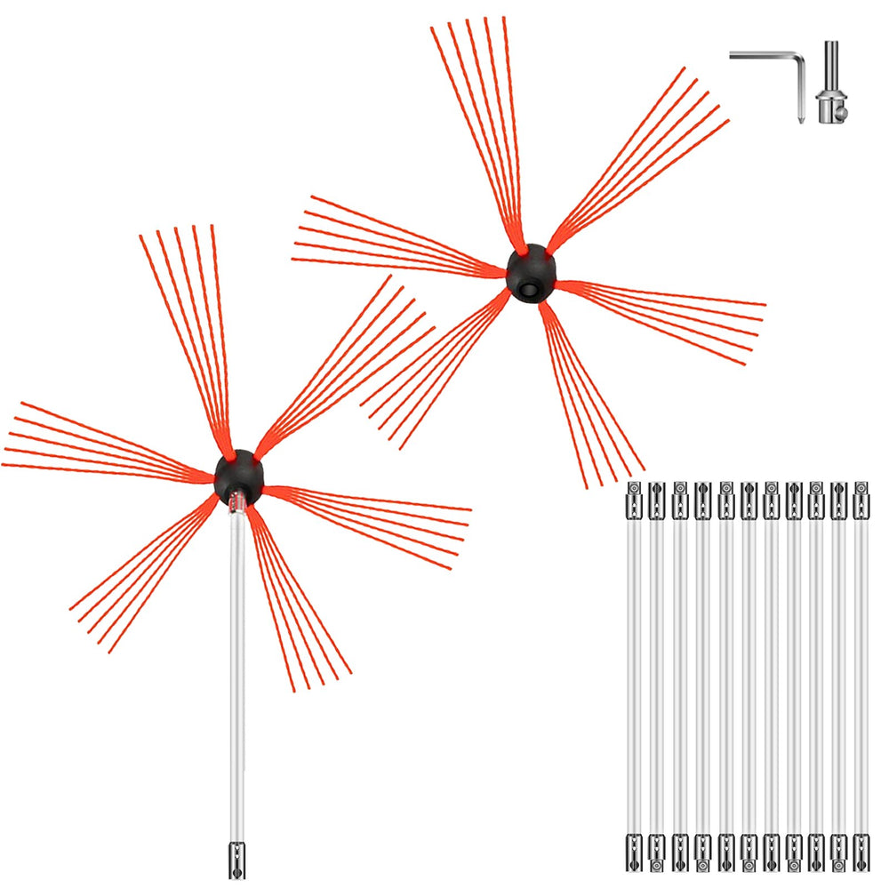 VEVOR Chimney Sweep Kit Chimney Cleaning Kit 1188.7 cm Sooteater Chimney Cleaning Kit