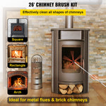 VEVOR Chimney Sweep Kit Chimney Cleaning Kit 792.5 cm Sooteater Chimney Cleaning Kit