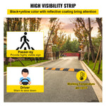 VEVOR Rubber Traffic Calming Device, Single Unit with Dual Channels, 72" Length Modular Design Supports Up to 22000 LBS, Dimensions 72.8 x 12.2 x 2.2, Suitable for Asphalt, Concrete, and Gravel Sur
