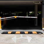 VEVOR Rubber Traffic Calming Device, Single Unit with Dual Channels, 72" Length Modular Design Supports Up to 22000 LBS, Dimensions 72.8 x 12.2 x 2.2, Suitable for Asphalt, Concrete, and Gravel Sur