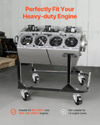 VEVOR Engine Stand, 750 LBS (340 KG) Load Capacity Engine Motor Stand, Heavy-Duty Steel Motor Holder with 4 Swivel Casters and 4 Hook Positions, Suitable for BB-CHEVY and GEN-1 SB-CHEVY Engines