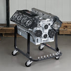 VEVOR Engine Stand, 750 LBS (340 KG) Load Capacity Engine Motor Stand, Heavy-Duty Steel Motor Holder with 4 Swivel Casters and 4 Hook Positions, Suitable for BB-CHEVY and GEN-1 SB-CHEVY Engines