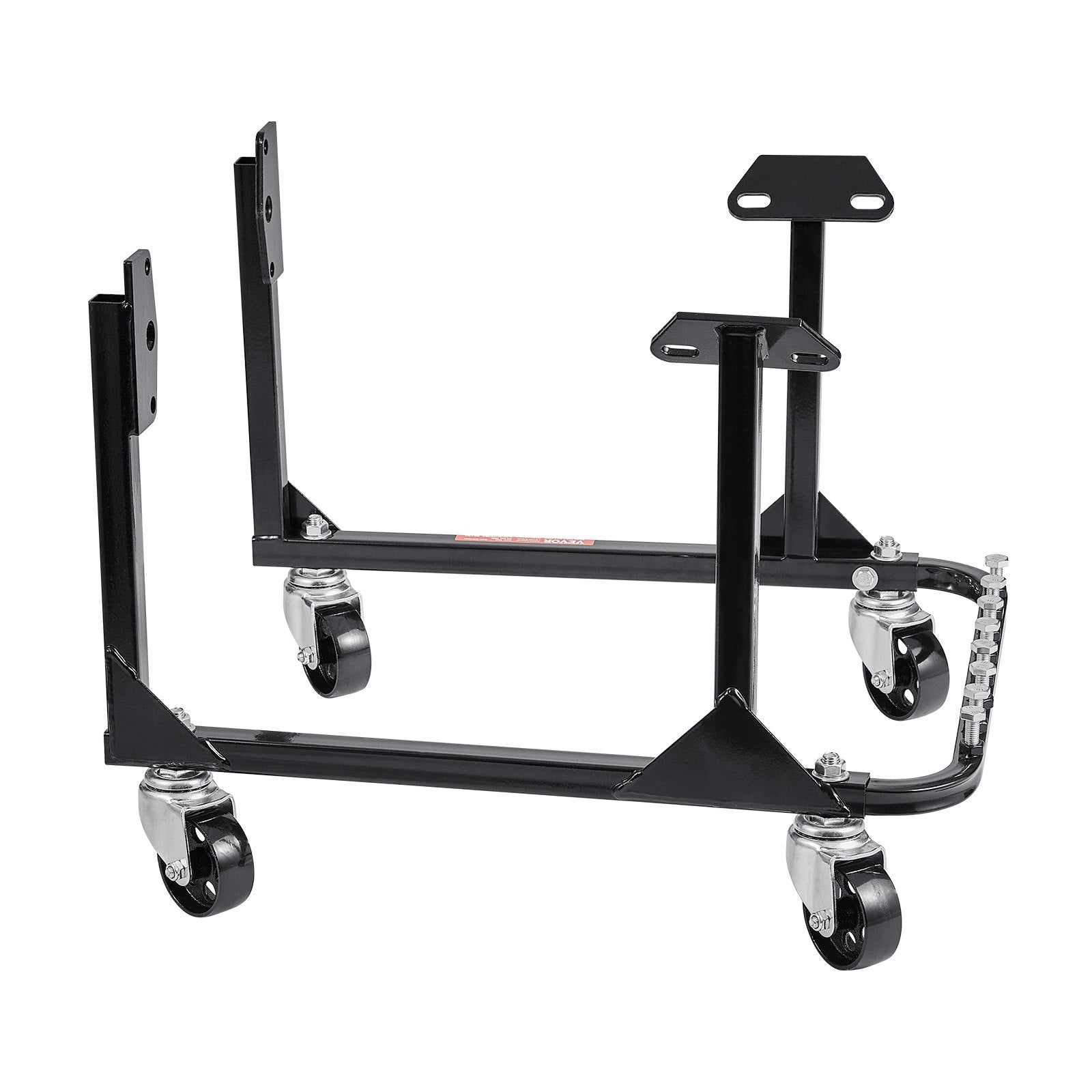 VEVOR Engine Stand, 750 LBS (340 KG) Load Capacity Engine Motor Stand, Heavy-Duty Steel Motor Holder with 4 Swivel Casters and 4 Hook Positions, Suitable for BB-CHEVY and GEN-1 SB-CHEVY Engines