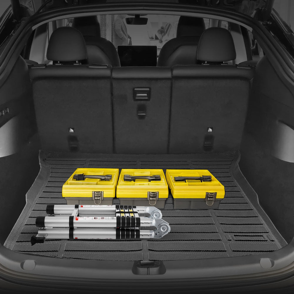 VEVOR Cargo Mat Compatible with Tesla Model Y 2020-2024, Precise Fit Trunk Mat for SUVs, TPE Trunk Protector Replacement, Black (1PCS)