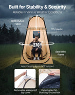 VEVOR Pop up Sports Tent, 1.2x1.2 m Clear Bubble Tent for 1 Person, Waterproof Outdoor Pod with Floor Mat & Top Cover, Garden Igloo Dome Tents Camping Shelter for Events Fishing Cheering