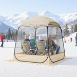 VEVOR Pop up Sports Tent, 1.6x1.6 m Clear Bubble Tent for 2-4 Persons, Waterproof Outdoor Pod with Floor Mat & Top Cover, Garden Igloo Dome Tents Camping Shelter for Events Fishing Cheering