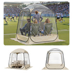 VEVOR Pop up Sports Tent, 1.6x1.6 m Clear Bubble Tent for 2-4 Persons, Waterproof Outdoor Pod with Floor Mat & Top Cover, Garden Igloo Dome Tents Camping Shelter for Events Fishing Cheering