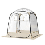 VEVOR Pop up Sports Tent, 1.6x1.6 m Clear Bubble Tent for 2-4 Persons, Waterproof Outdoor Pod with Floor Mat & Top Cover, Garden Igloo Dome Tents Camping Shelter for Events Fishing Cheering