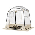 VEVOR Pop up Sports Tent, 1.6x1.6 m Clear Bubble Tent for 2-4 Persons, Waterproof Outdoor Pod with Floor Mat & Top Cover, Garden Igloo Dome Tents Camping Shelter for Events Fishing Cheering