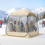 VEVOR Pop up Sports Tent, 1.83x1.83 m Clear Bubble Tent for 2-4 Persons, Waterproof Outdoor Pod with Floor Mat & Top Cover, Garden Igloo Dome Tents Camping Shelter for Events Fishing Cheering