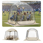 VEVOR Pop up Sports Tent, 1.83x1.83 m Clear Bubble Tent for 2-4 Persons, Waterproof Outdoor Pod with Floor Mat & Top Cover, Garden Igloo Dome Tents Camping Shelter for Events Fishing Cheering