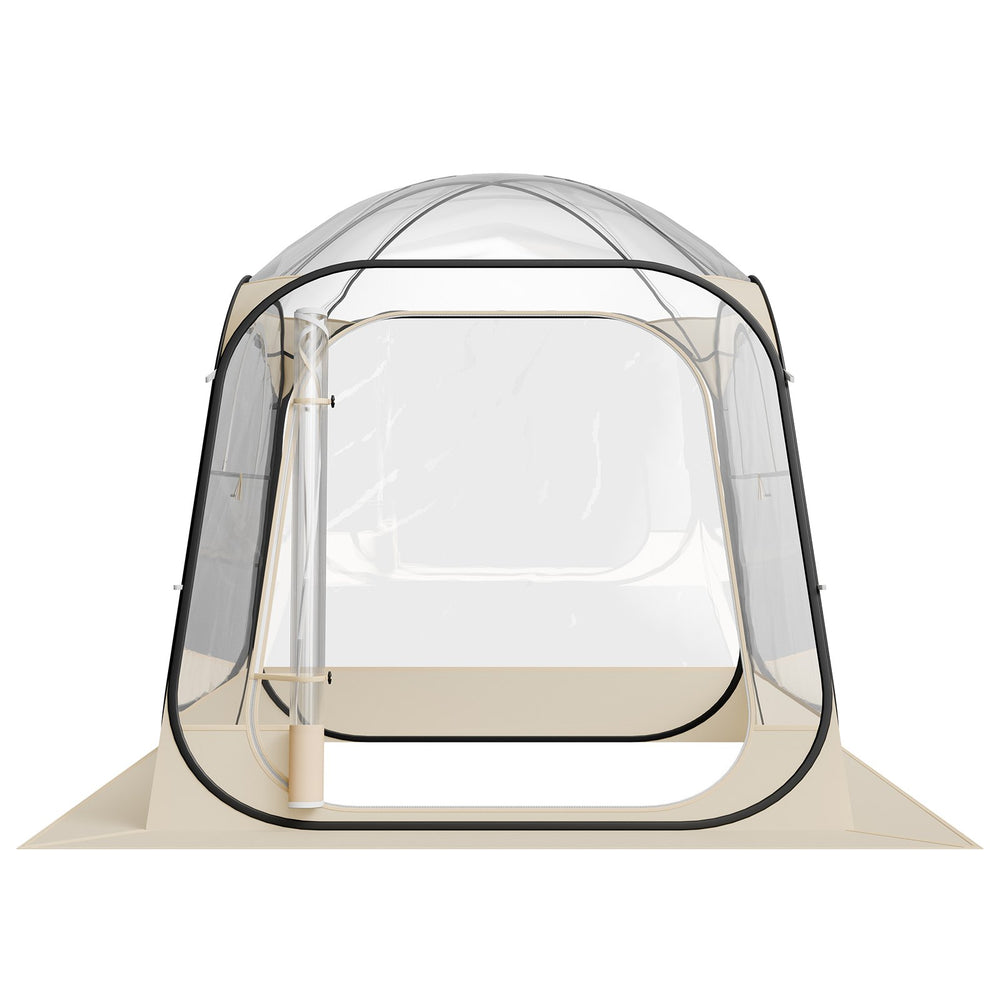 VEVOR Pop up Sports Tent, 1.83x1.83 m Clear Bubble Tent for 2-4 Persons, Waterproof Outdoor Pod with Floor Mat & Top Cover, Garden Igloo Dome Tents Camping Shelter for Events Fishing Cheering