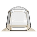 VEVOR Pop up Sports Tent, 1.83x1.83 m Clear Bubble Tent for 2-4 Persons, Waterproof Outdoor Pod with Floor Mat & Top Cover, Garden Igloo Dome Tents Camping Shelter for Events Fishing Cheering