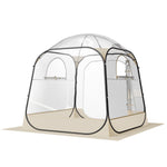 VEVOR Pop up Sports Tent, 1.83x1.83 m Clear Bubble Tent for 2-4 Persons, Waterproof Outdoor Pod with Floor Mat & Top Cover, Garden Igloo Dome Tents Camping Shelter for Events Fishing Cheering