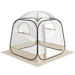 VEVOR Pop up Sports Tent, 1.83x1.83 m Clear Bubble Tent for 2-4 Persons, Waterproof Outdoor Pod with Floor Mat & Top Cover, Garden Igloo Dome Tents Camping Shelter for Events Fishing Cheering