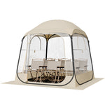 VEVOR Pop up Sports Tent, 1.83x1.83 m Clear Bubble Tent for 2-4 Persons, Waterproof Outdoor Pod with Floor Mat & Top Cover, Garden Igloo Dome Tents Camping Shelter for Events Fishing Cheering