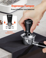 VEVOR Espresso Tamper 58mm, Spring Loaded Coffee Tamper, 30 lbs Tamper Tool Espresso, Stainless Tamper with Non-Slip Grip