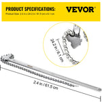 VEVOR 24 Inch Pipe Chain Wrench Heavy Duty 6.7 Inch Chain Wrench