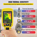 VEVOR Thermal Imaging Camera, 60x60 (3600 Pixels) IR Resolution Infrared Camera with 7.1 cm Color Display Screen, Built-in SD Card and Li-ion Battery, for HVAC, Electrical system Automatic Detect