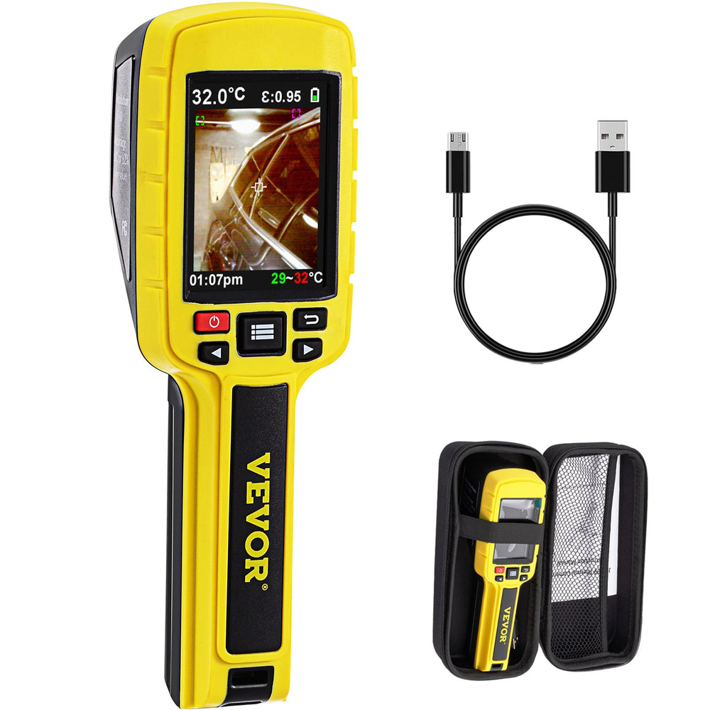 VEVOR Thermal Imaging Camera, 60x60 (3600 Pixels) IR Resolution Infrared Camera with 7.1 cm Color Display Screen, Built-in SD Card and Li-ion Battery, for HVAC, Electrical system Automatic Detect