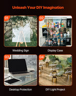 VEVOR Clear Acrylic Sheet, 2-Pack Plastic Sheets, 24 x 36 Inch 1/4 Inch Thick Clear Plastic Cast Transparent Glass for Crafting Projects, Replacement Picture Frame Glass, DIY Display, Easy to Cut