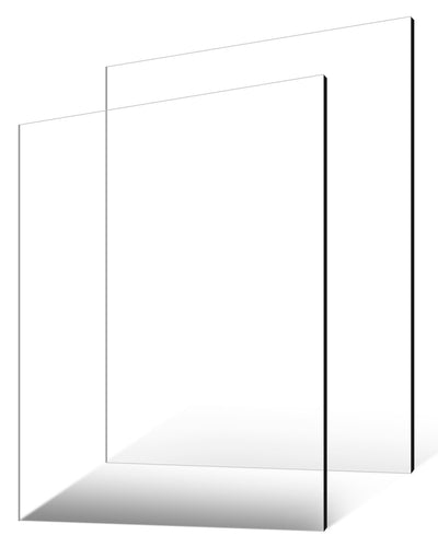 VEVOR Clear Acrylic Sheet, 2-Pack Plastic Sheets, 24 x 36 Inch 1/4 Inch Thick Clear Plastic Cast Transparent Glass for Crafting Projects, Replacement Picture Frame Glass, DIY Display, Easy to Cut